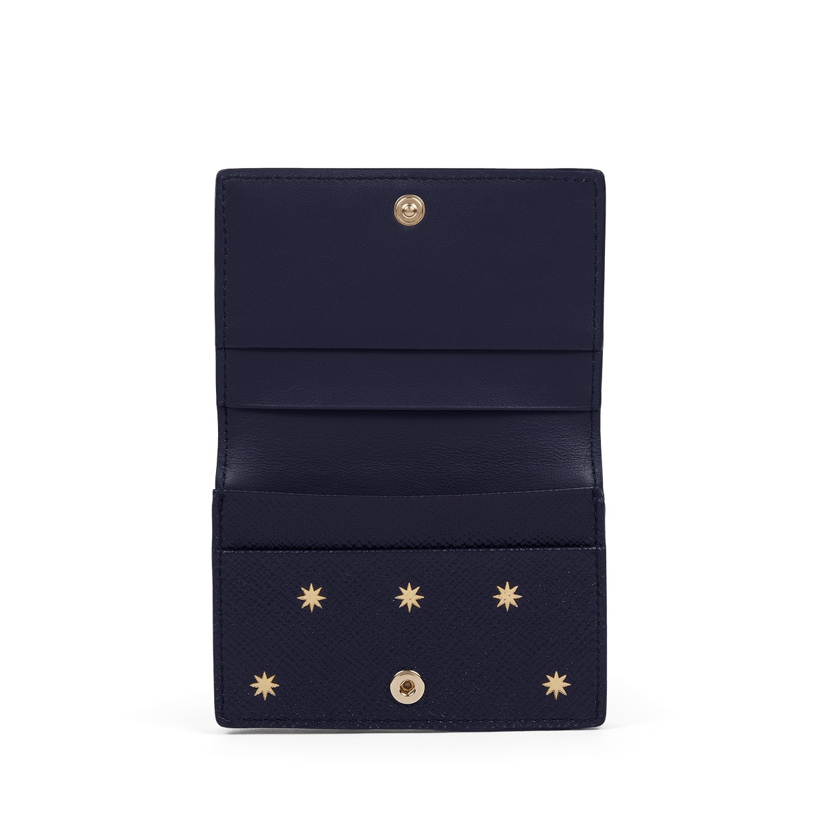 Stars Folded Card Case with Snap Closure in Panama | Smythson