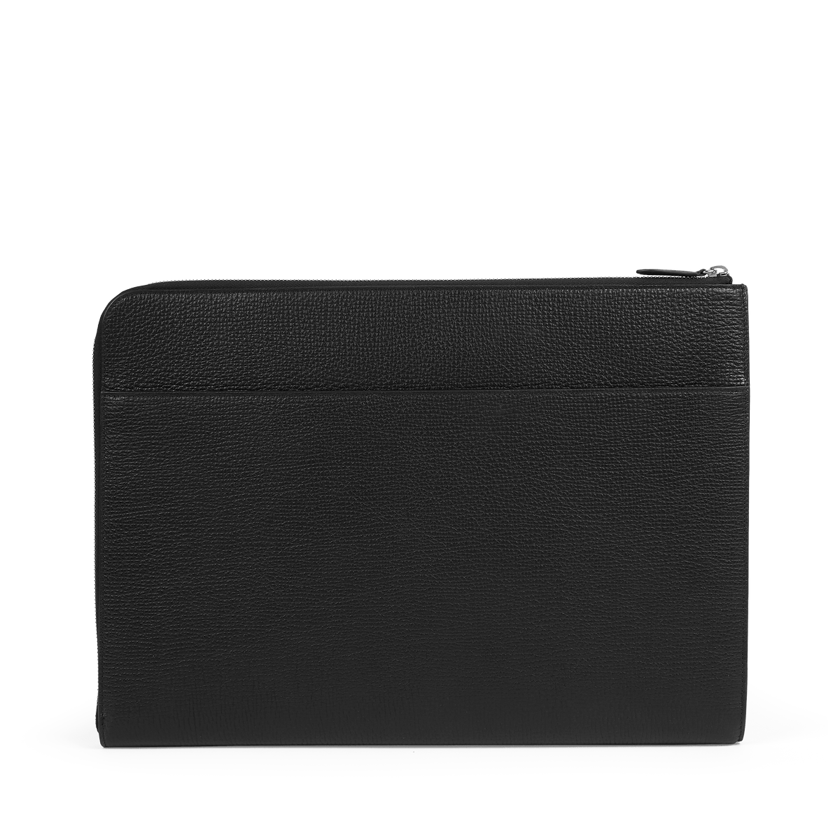 Large Laptop Case with Zip in Ludlow in Black | Smythson United