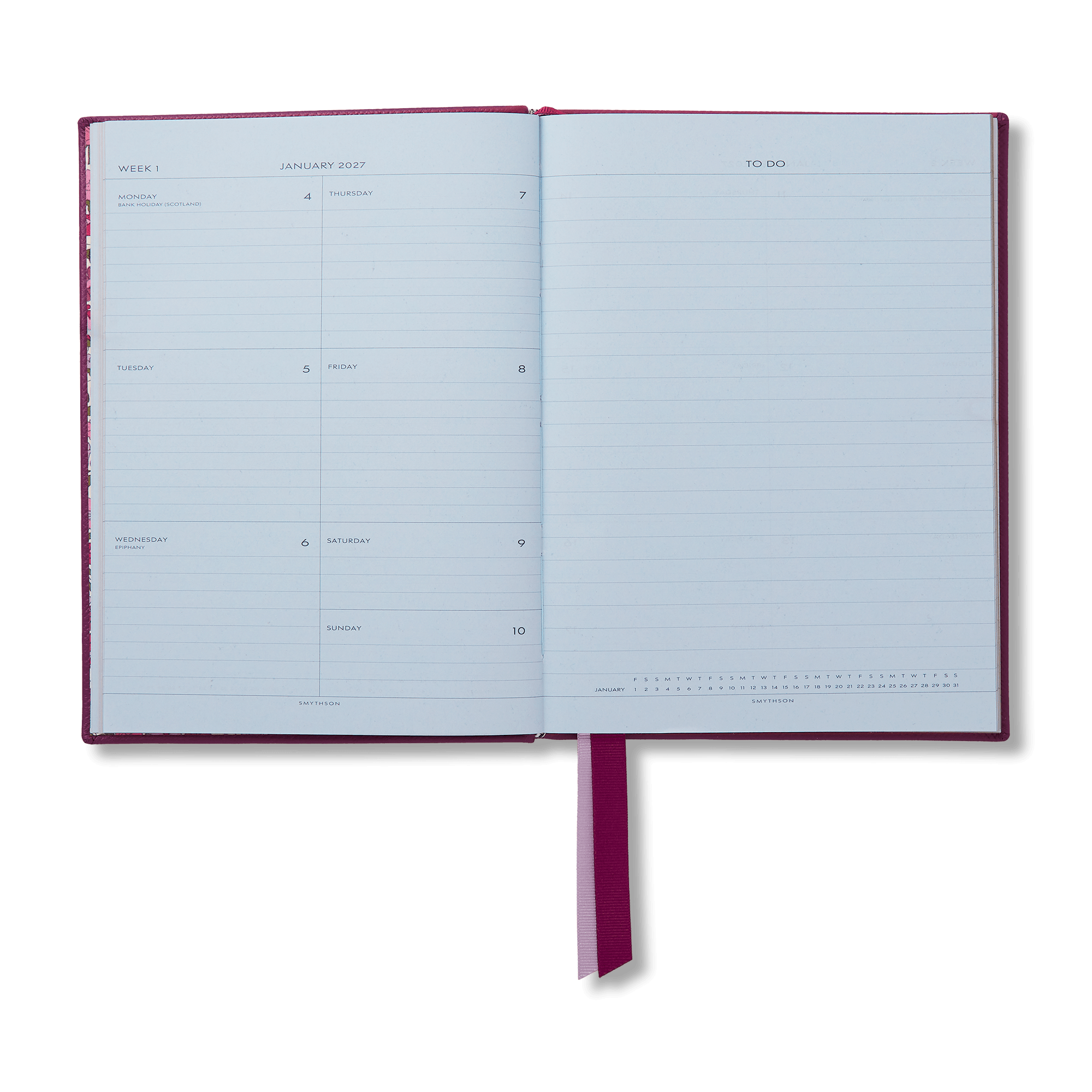 2027 Soho Weekly Journal in Panama - Purple