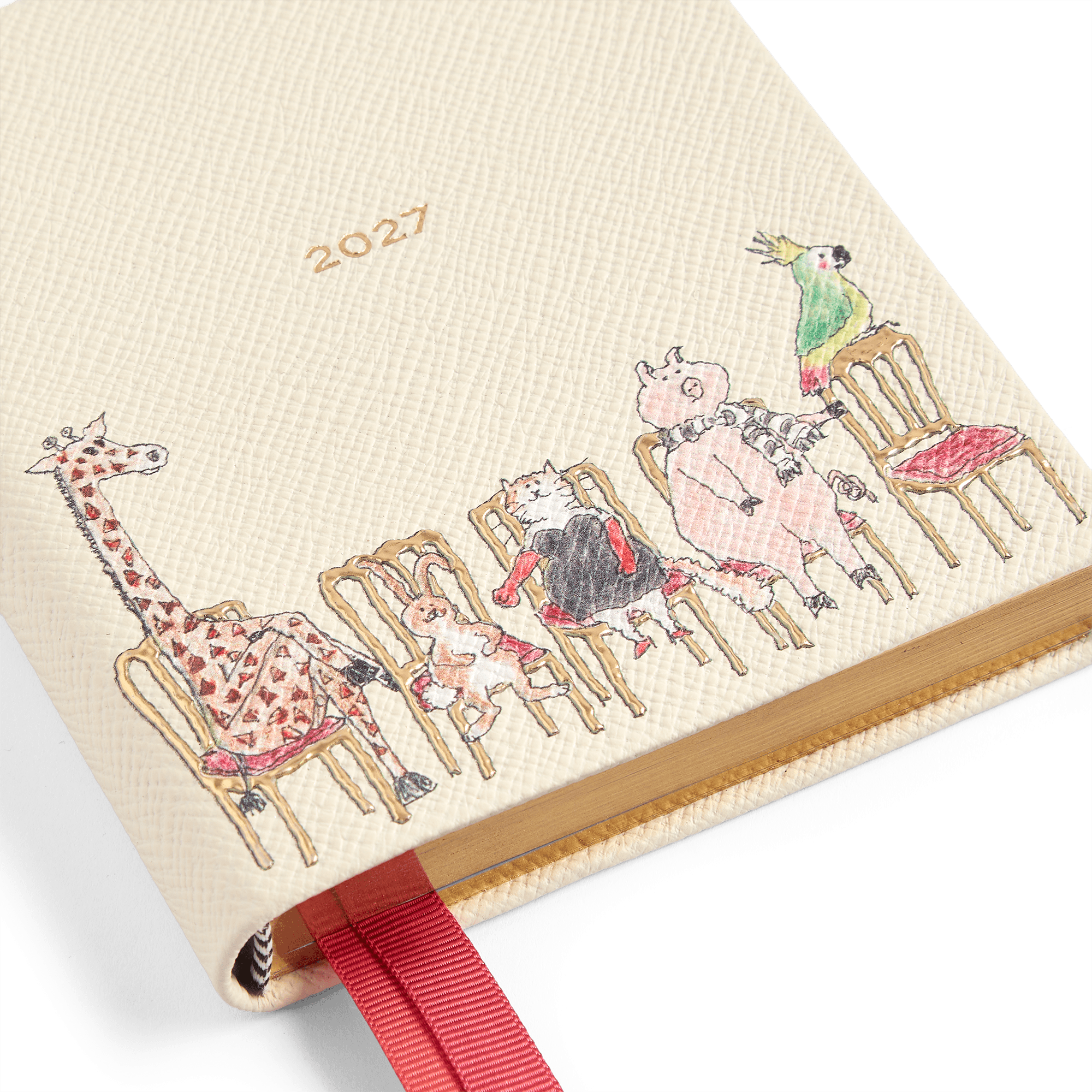 Smythson x Grace Coddington 2027 Premier Daily Fashion Diary in Panama - White