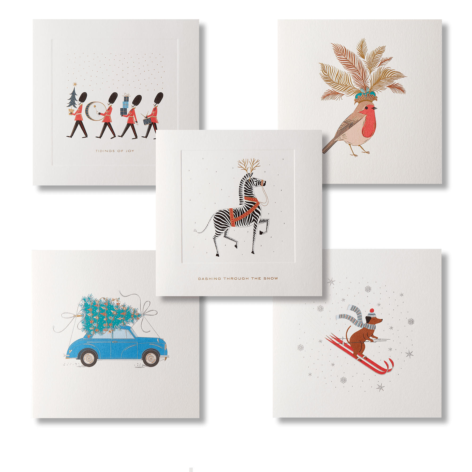 Novelty Assorted Festive Greeting Cards Set