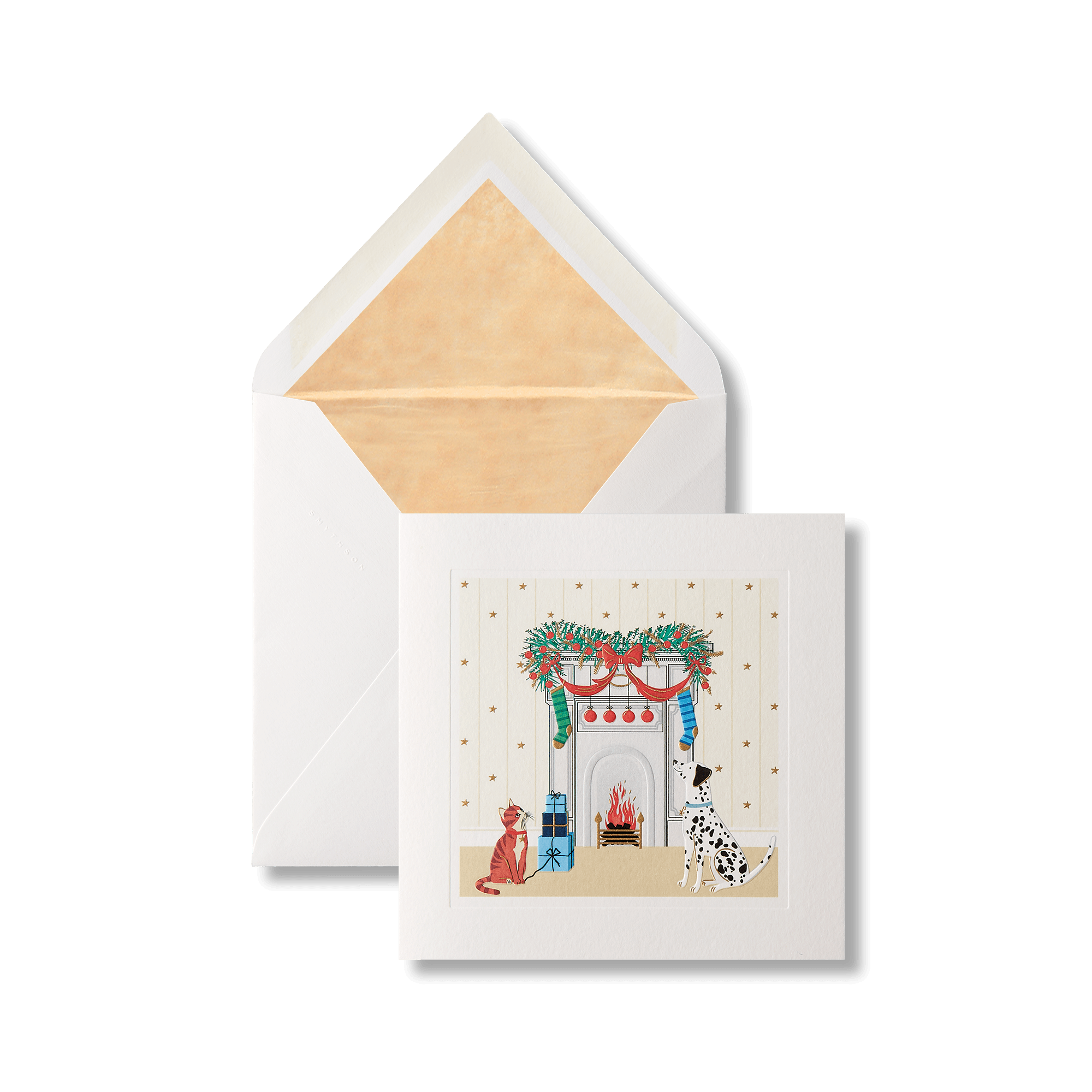 Fire place Christmas Card Set
