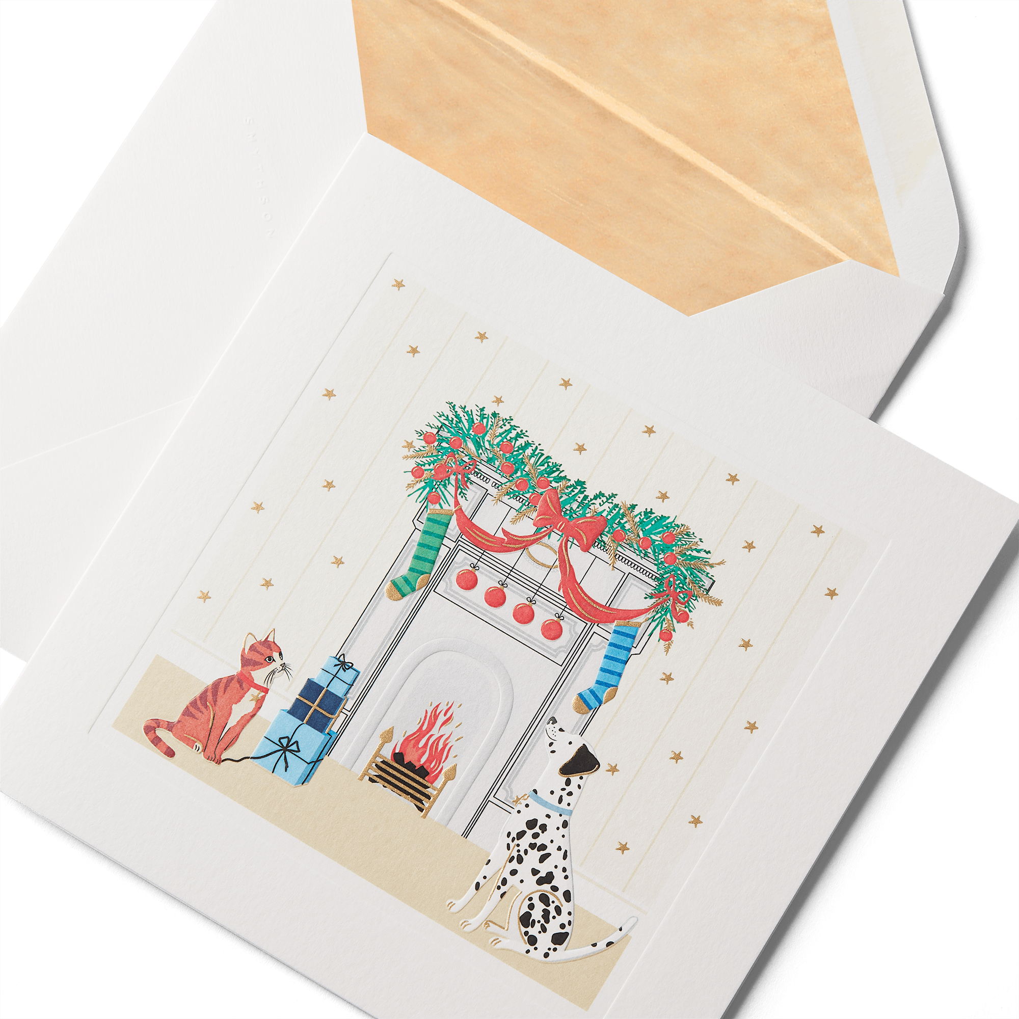 Fire place Christmas Card Set