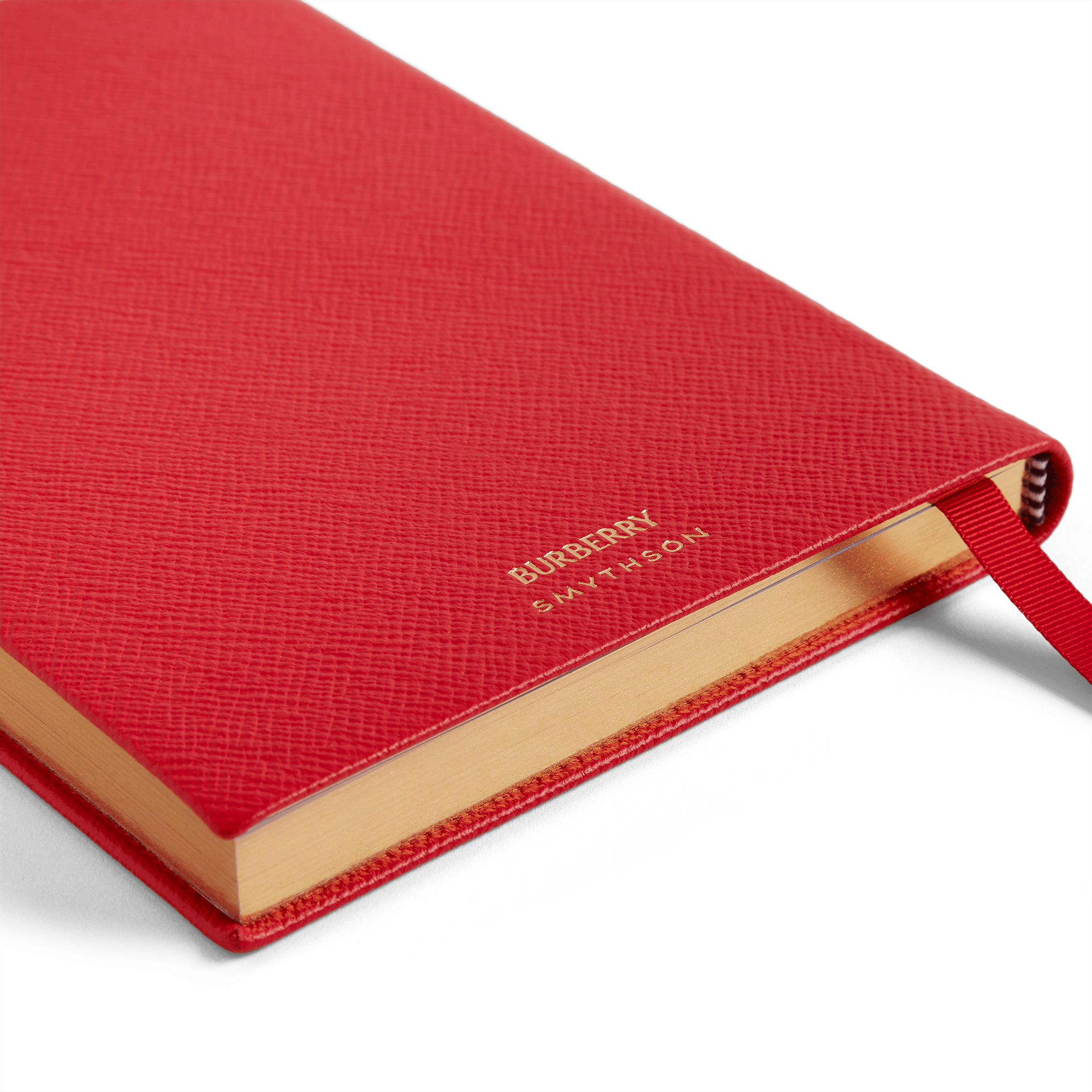 Burberry x Smythson Soho Notebook in Panama - Scarlet Red
