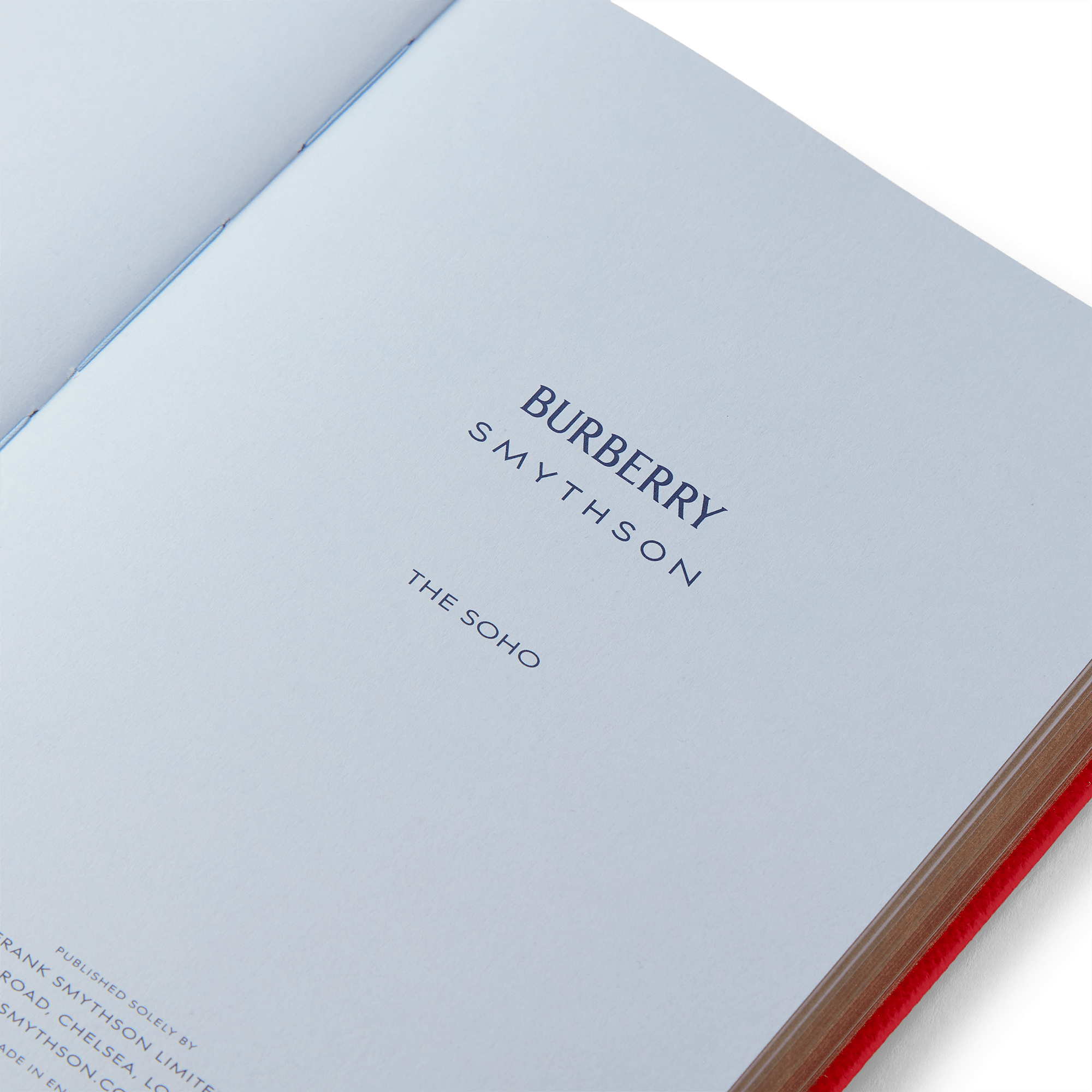 Burberry x Smythson Soho Notebook in Panama - Scarlet Red