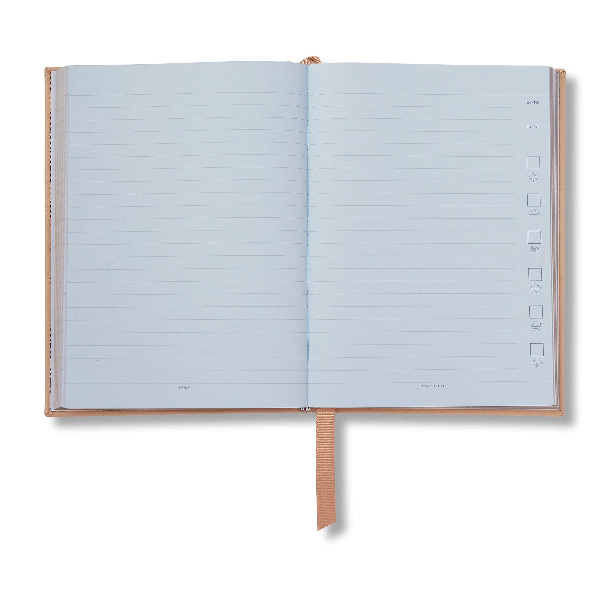 Burberry x Smythson Soho-Notizbuch aus Panama - Beige