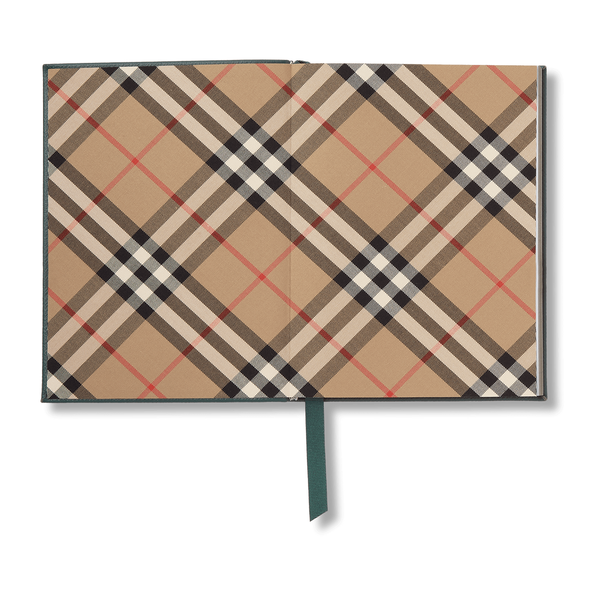 Burberry x Smythson Soho Notebook in Panama in Forest Green