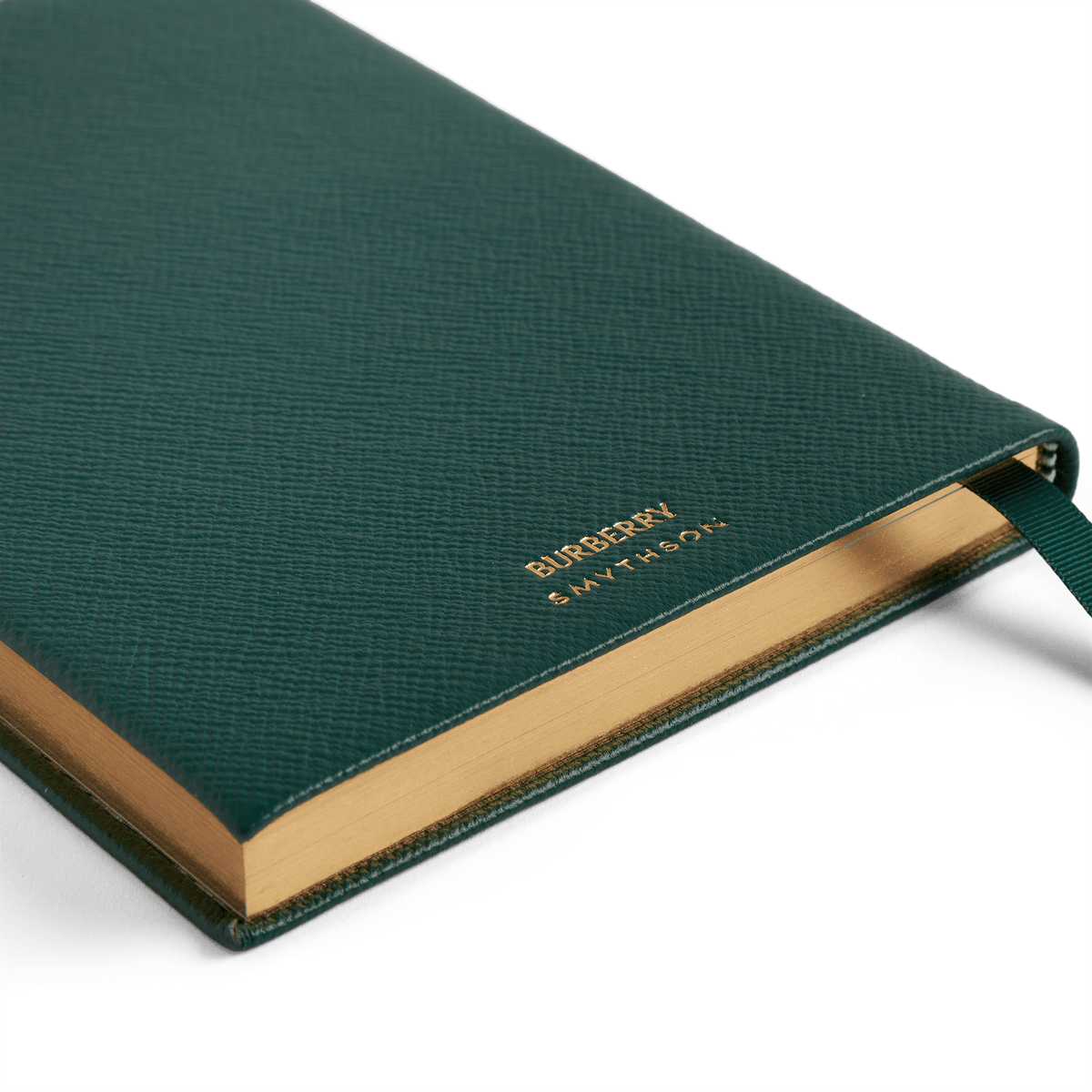 Burberry x Smythson Soho Notebook in Panama in Forest Green