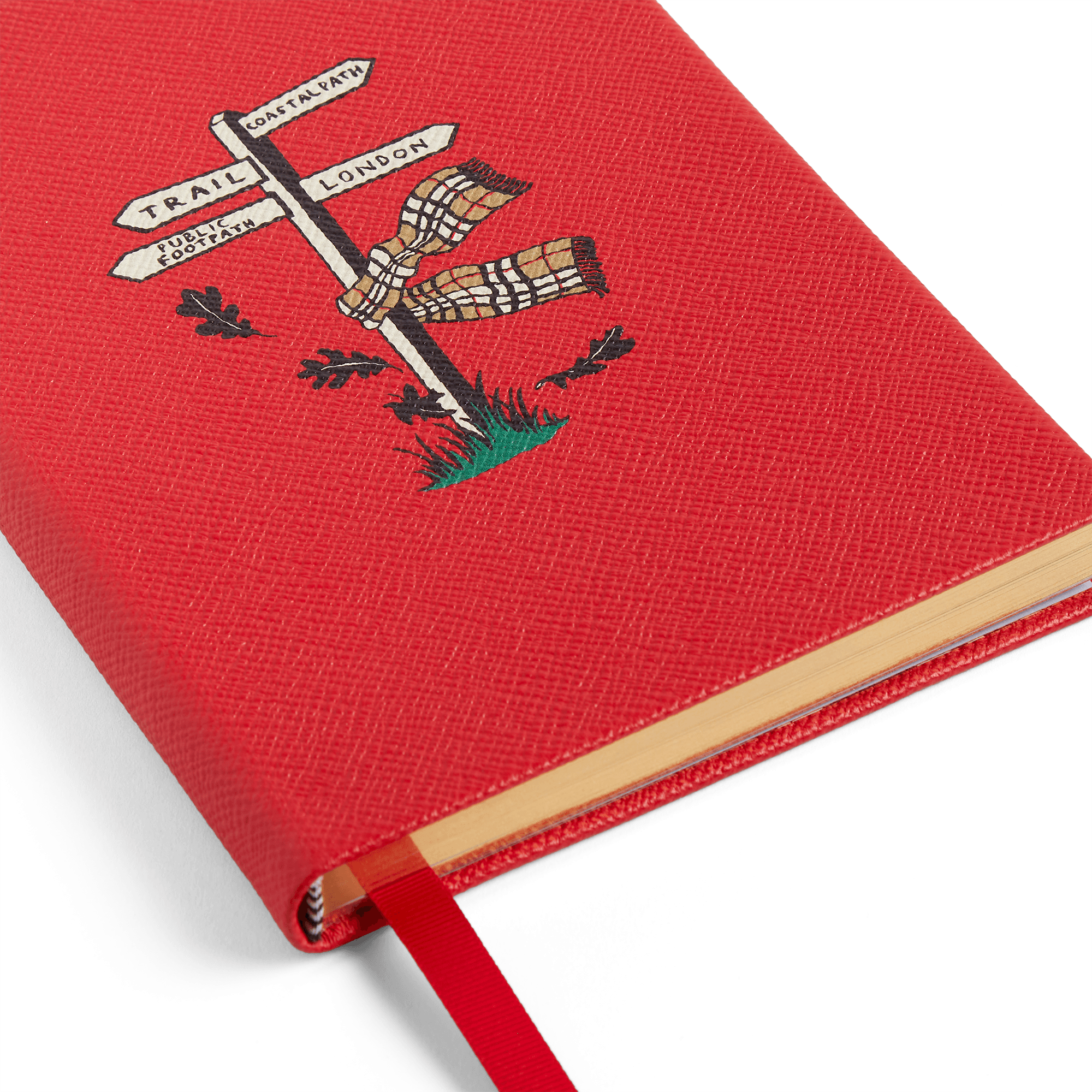 Burberry x Smythson Soho-Notizbuch aus Panama - Scarlet Red