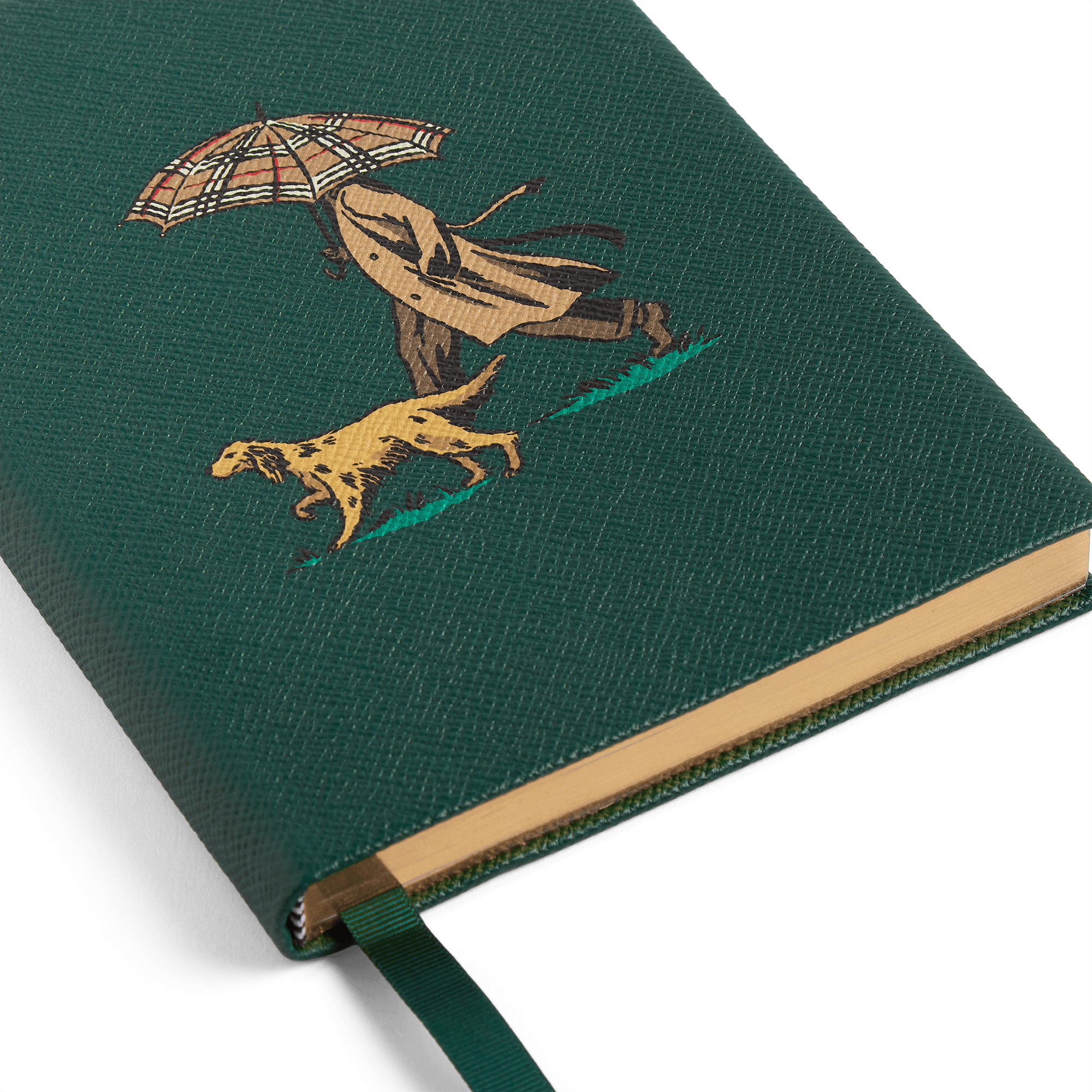 Burberry x Smythson Soho-Notizbuch aus Panama - Forest