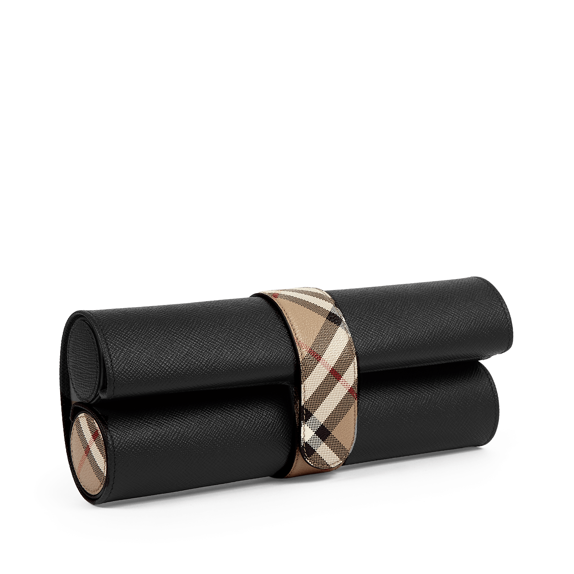 Burberry x Smythson Schachrollmappe aus Panama - Black