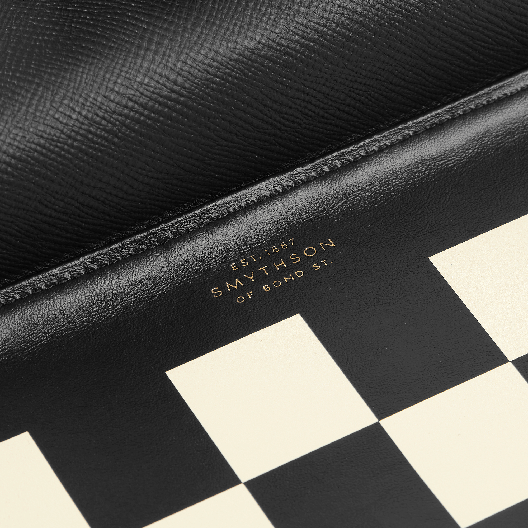Burberry x Smythson Schachrollmappe aus Panama - Black