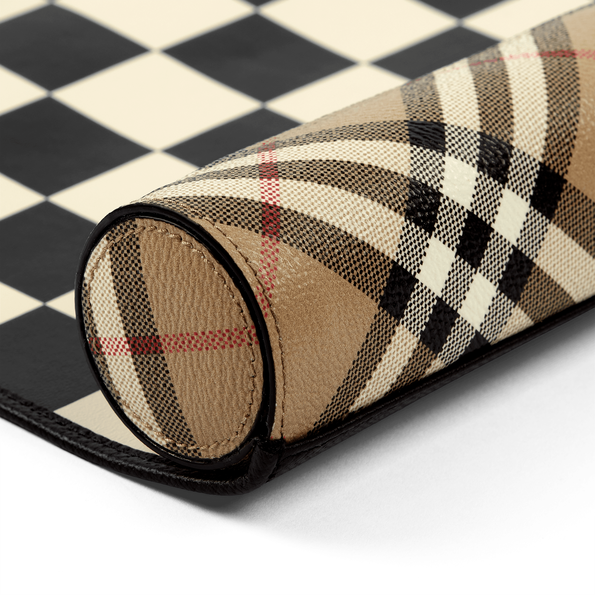 Burberry x Smythson Schachrollmappe aus Panama - Black