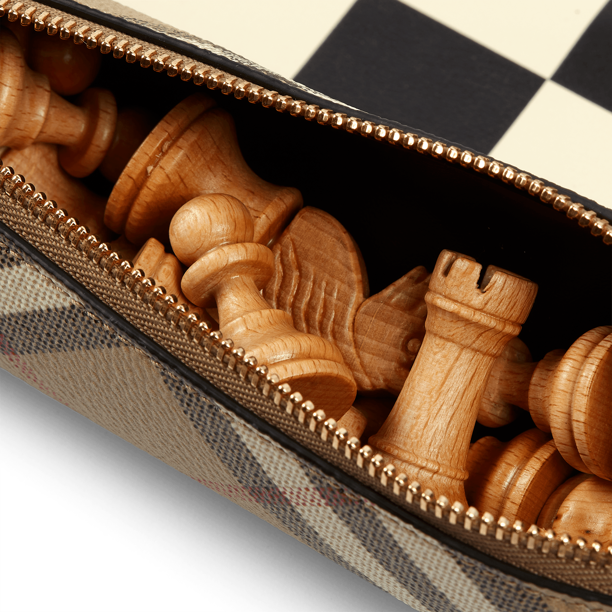 Burberry x Smythson Schachrollmappe aus Panama - Black