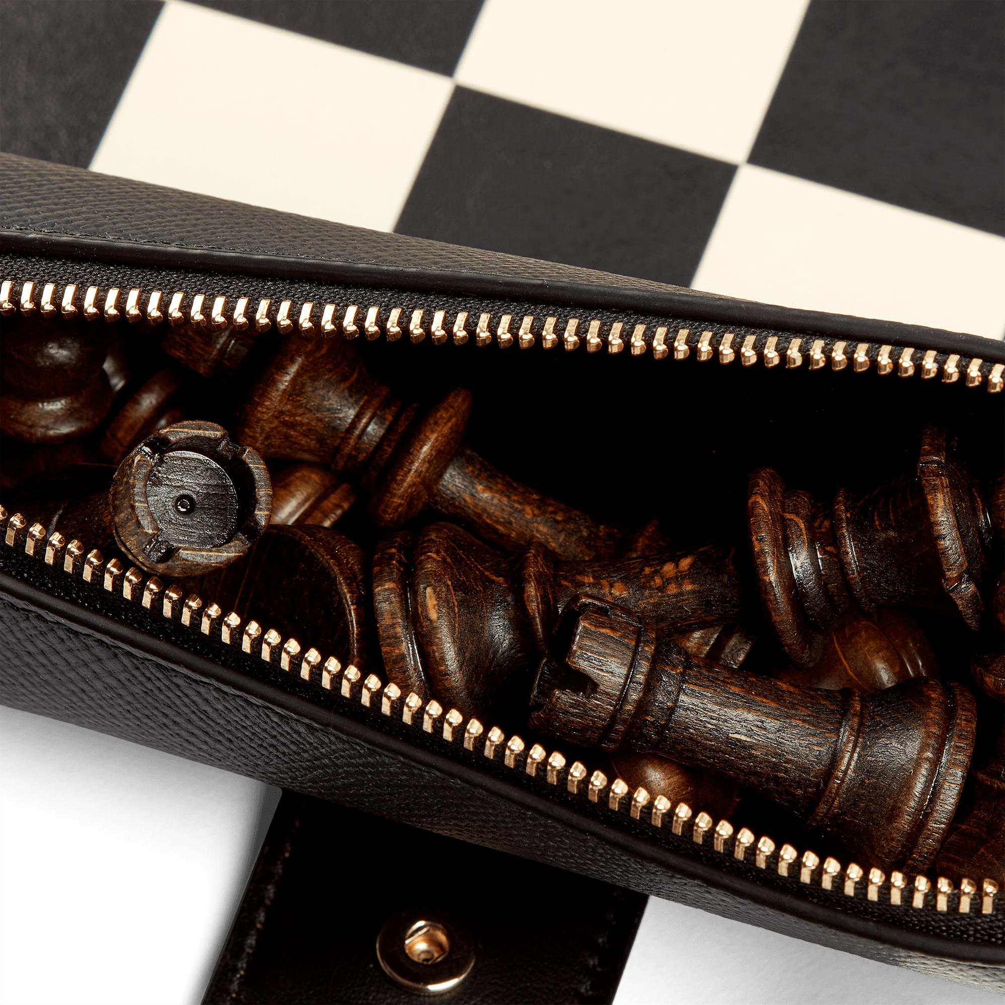 Burberry x Smythson Schachrollmappe aus Panama - Black