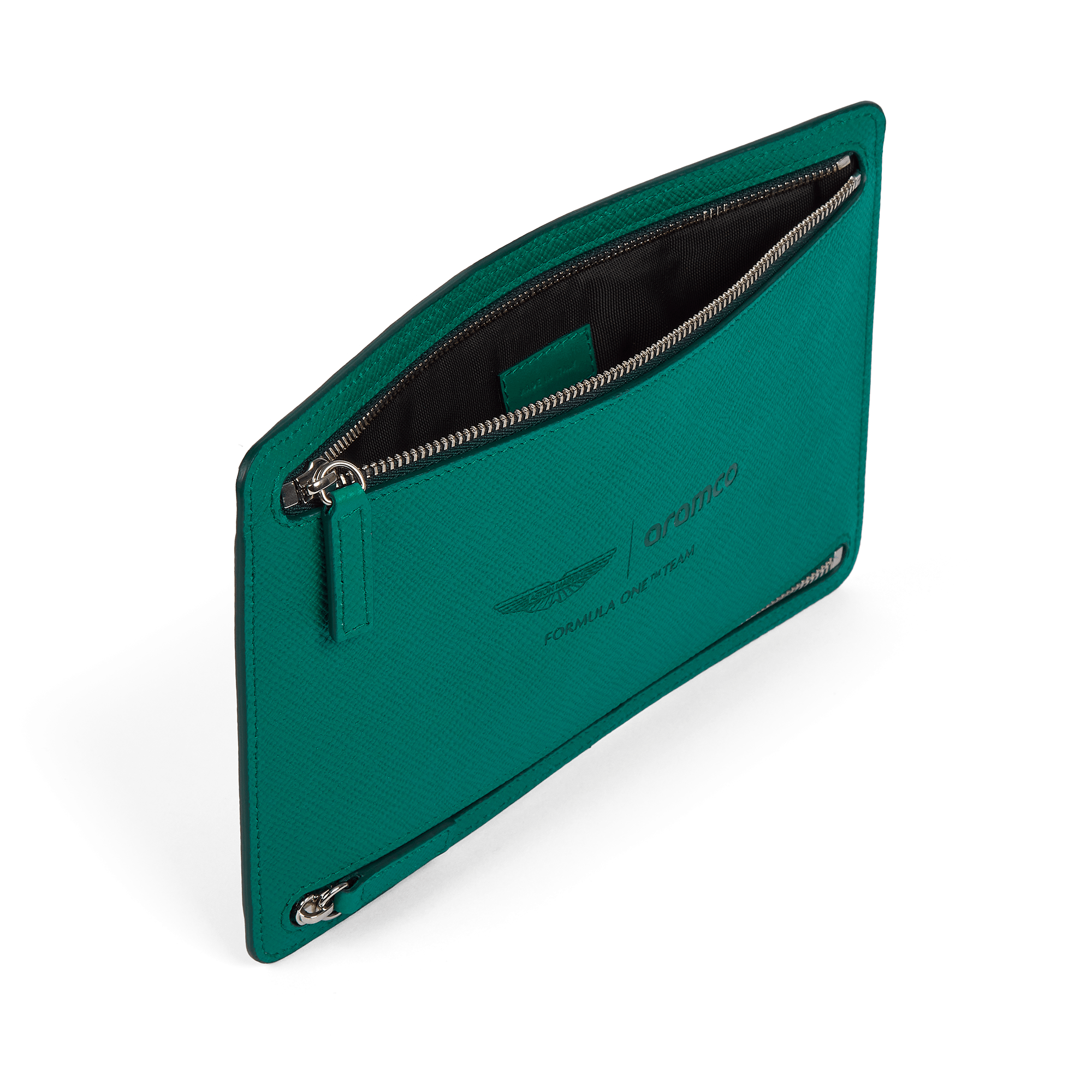 Smythson x Aston Martin Aramco F1® Team Multi-Zip Case - Podium Green