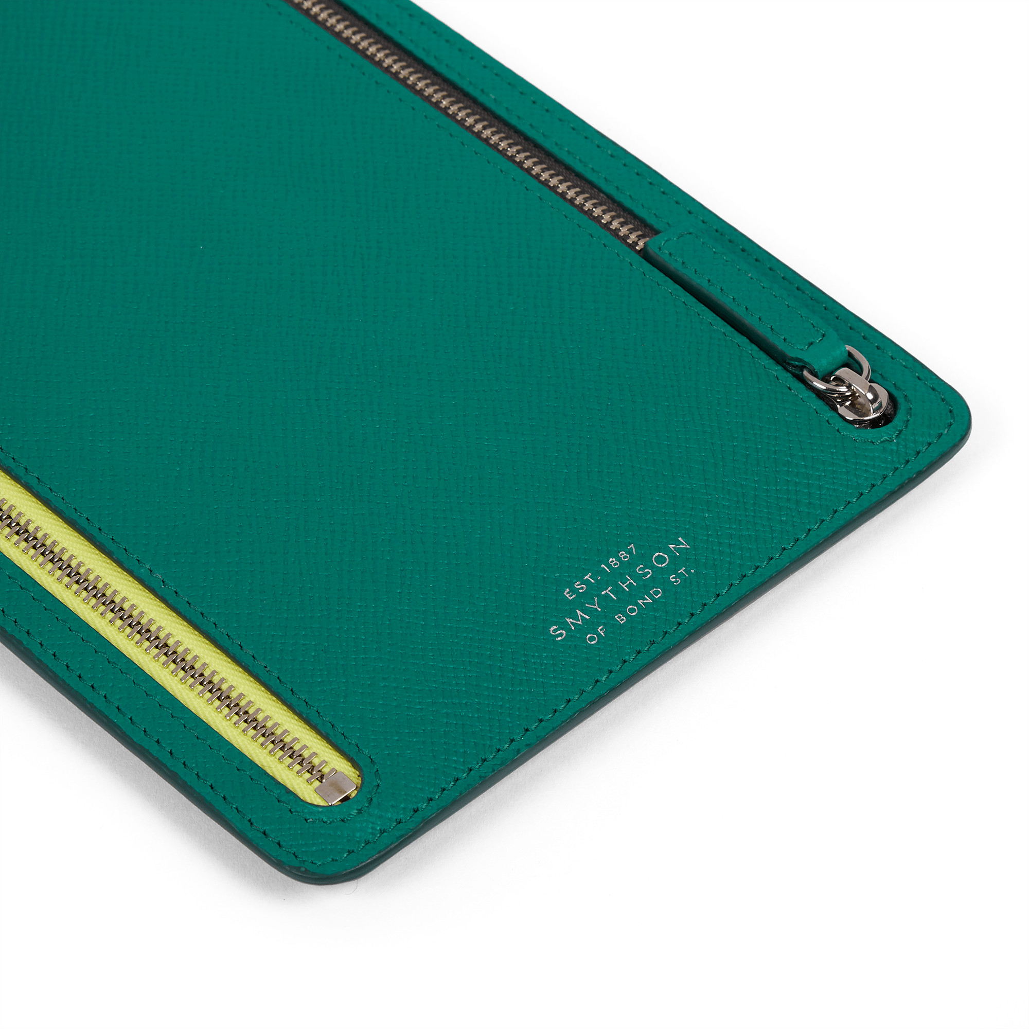 Smythson x Aston Martin Aramco F1® Team Multi-Zip Case - Podium Green