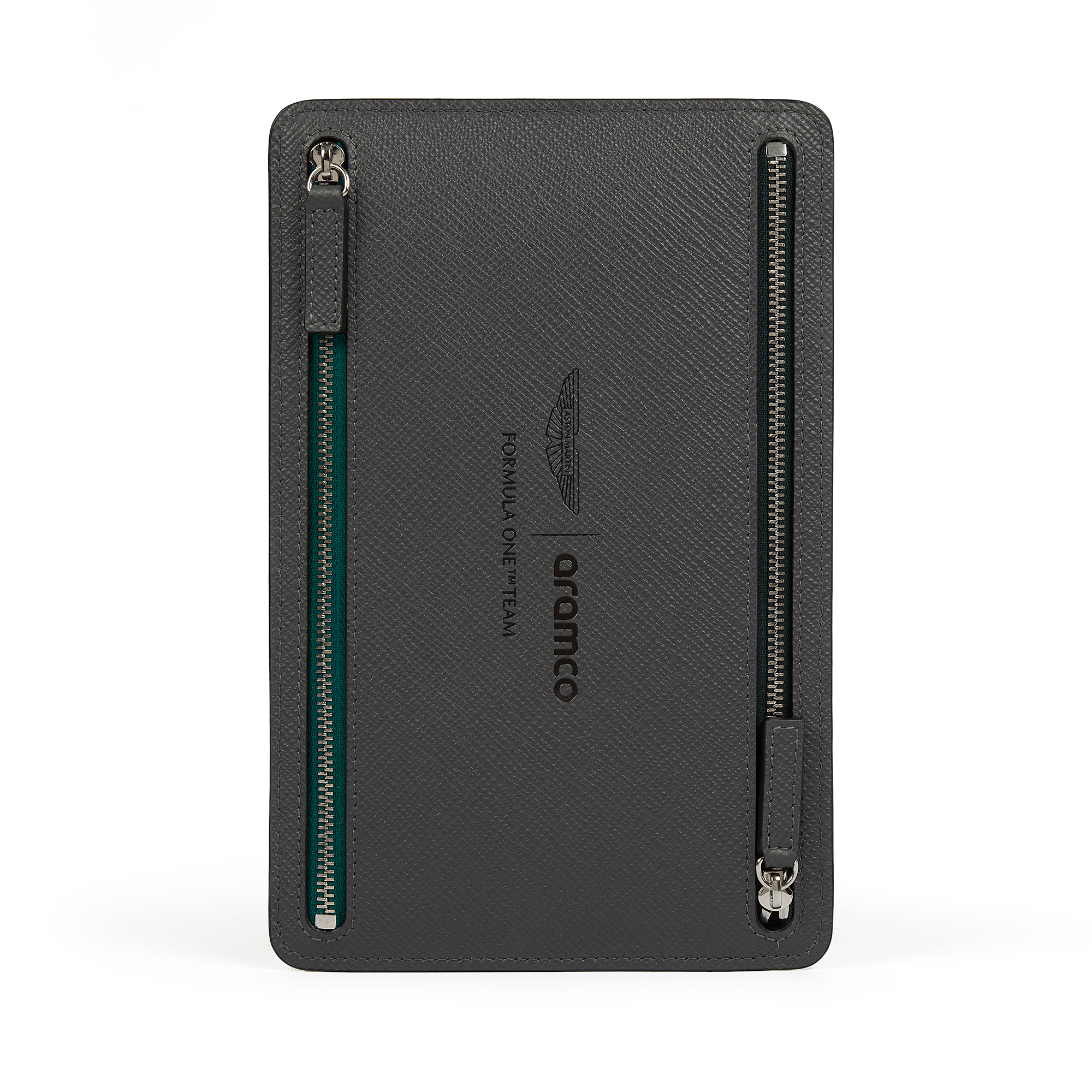 Smythson x Aston Martin Aramco F1® Team Multi-Zip Case - Dark Shadow