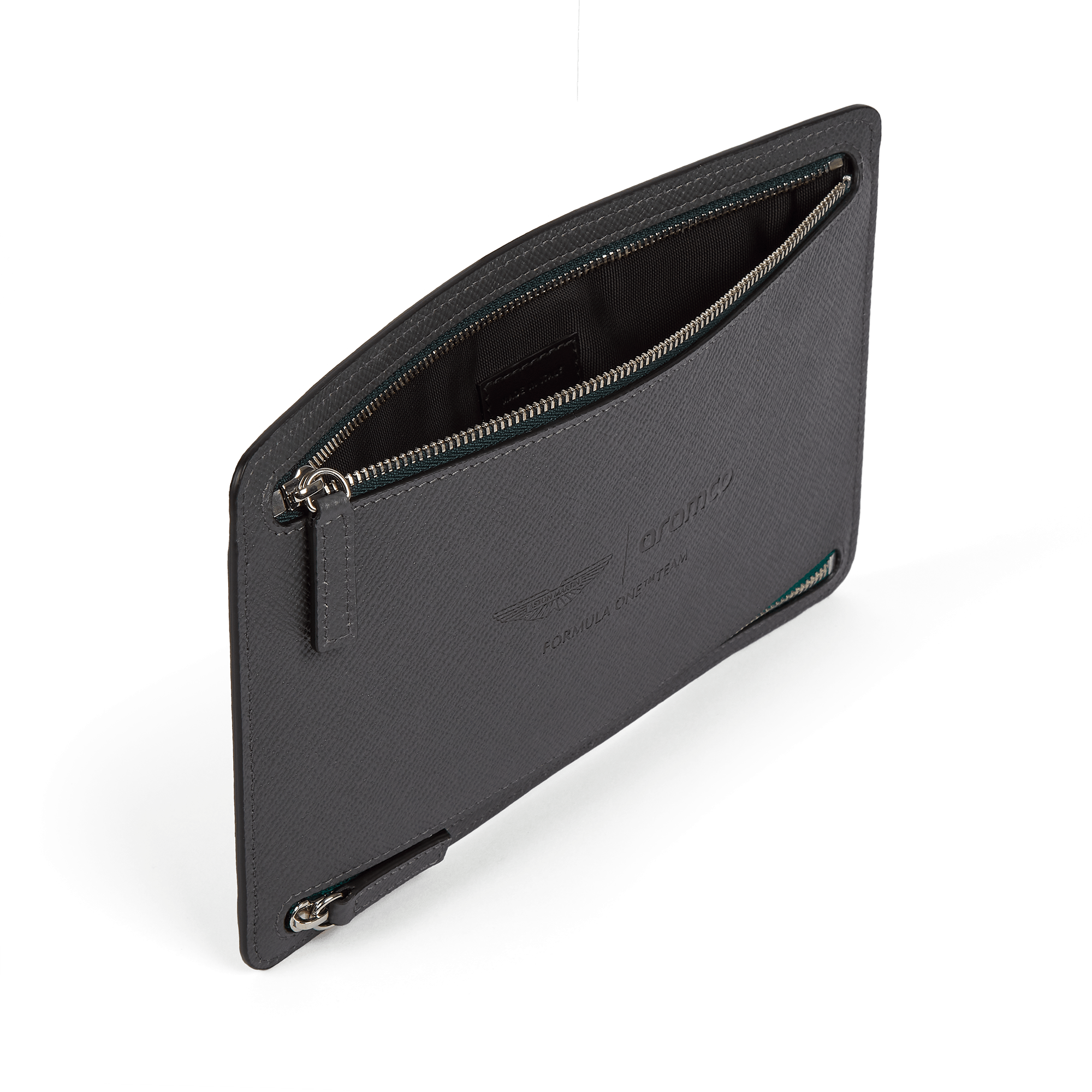 Smythson x Aston Martin Aramco F1® Team Multi-Zip Case - Dark Shadow