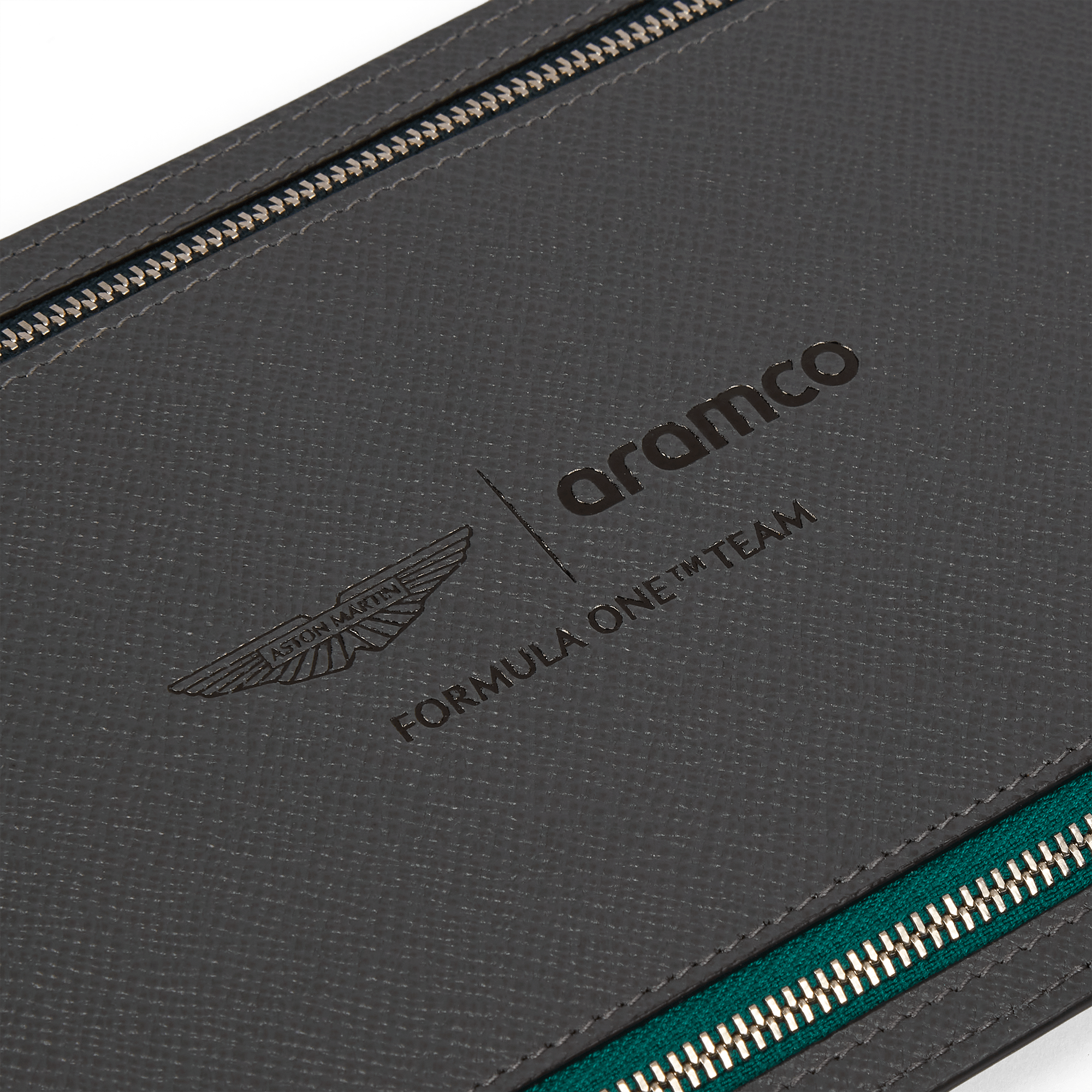 Smythson x Aston Martin Aramco F1® Team Multi-Zip Case - Dark Shadow