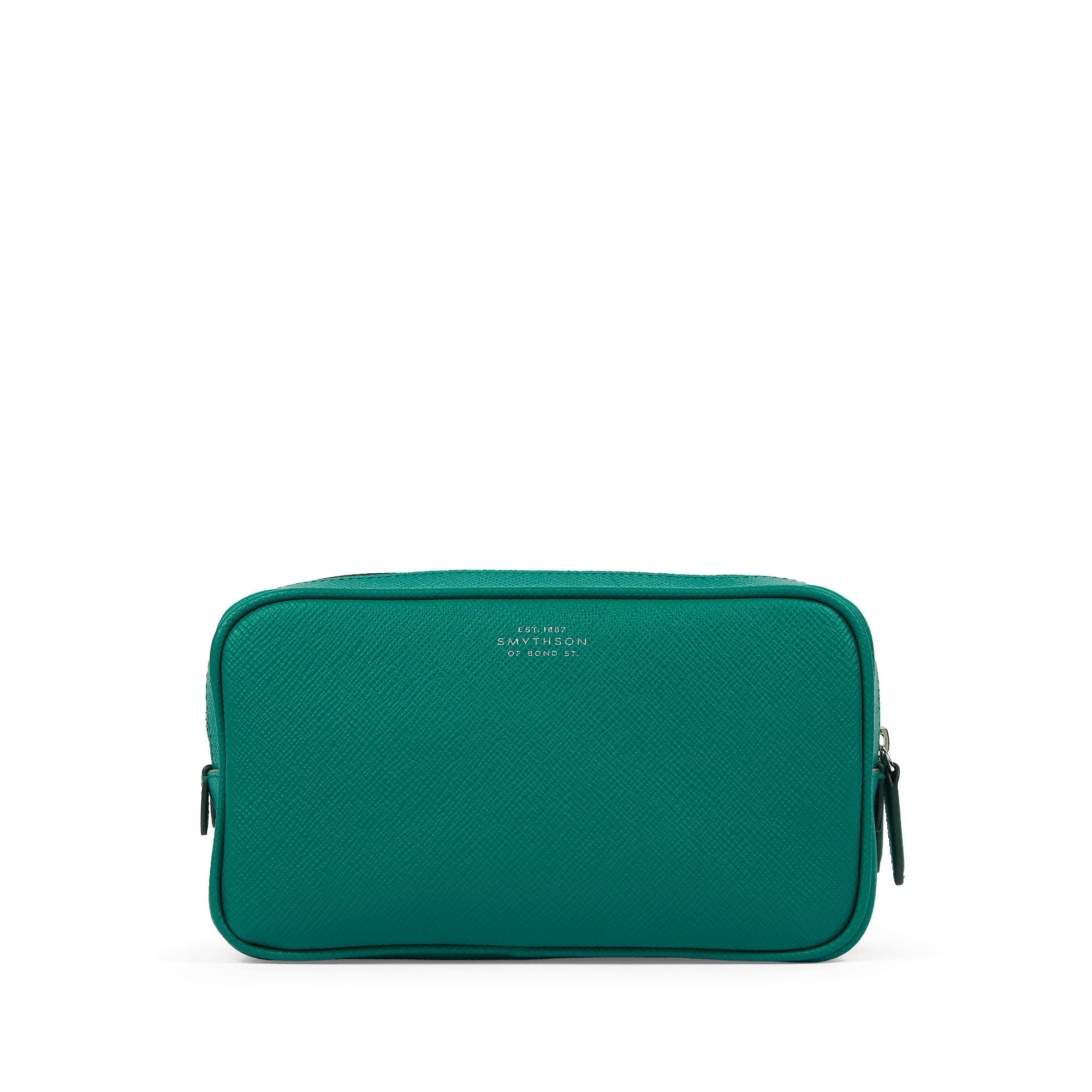 Smythson x Aston Martin Aramco F1® Team Washbag with Double Zip - Podium Green