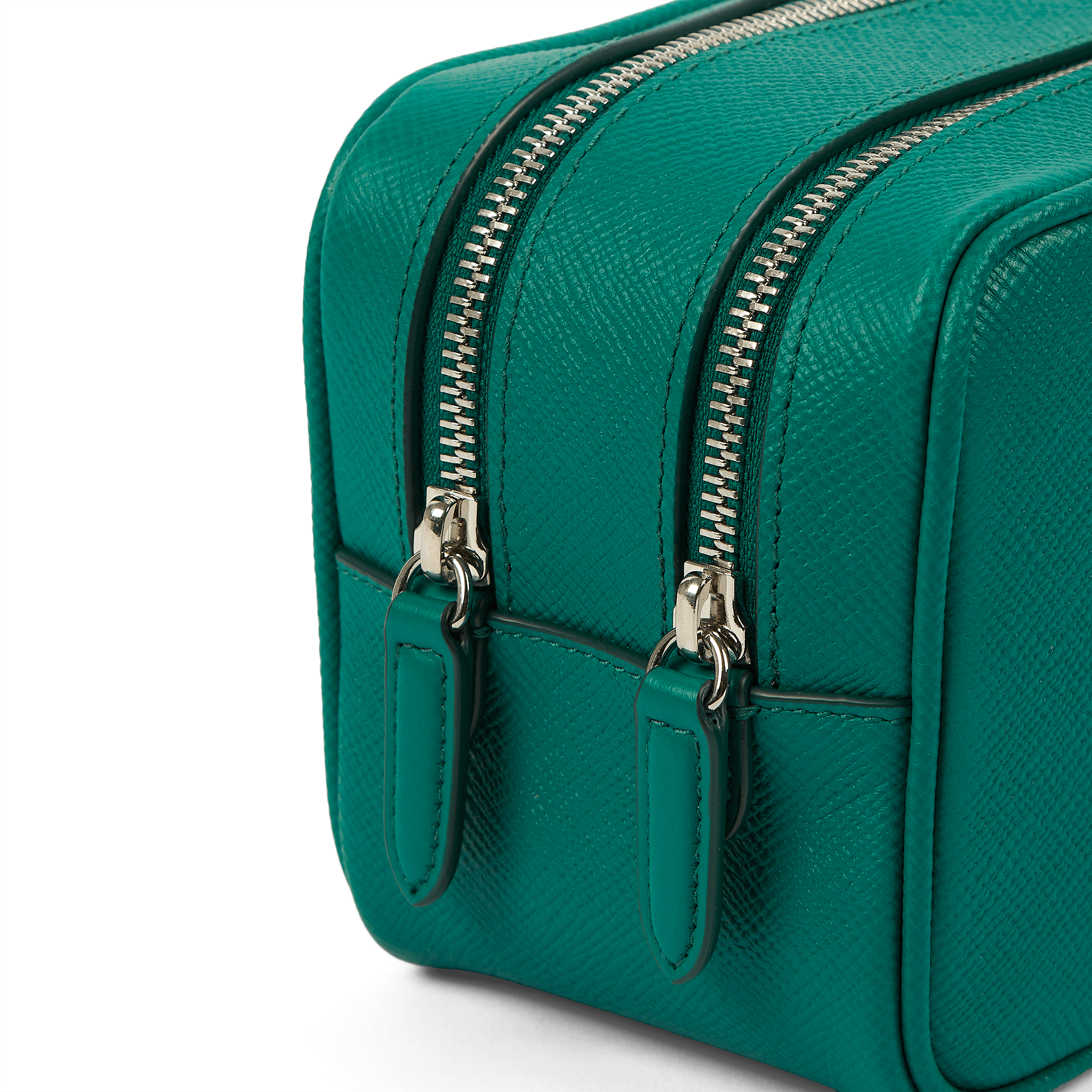 Smythson x Aston Martin Aramco F1® Team Washbag with Double Zip - Podium Green