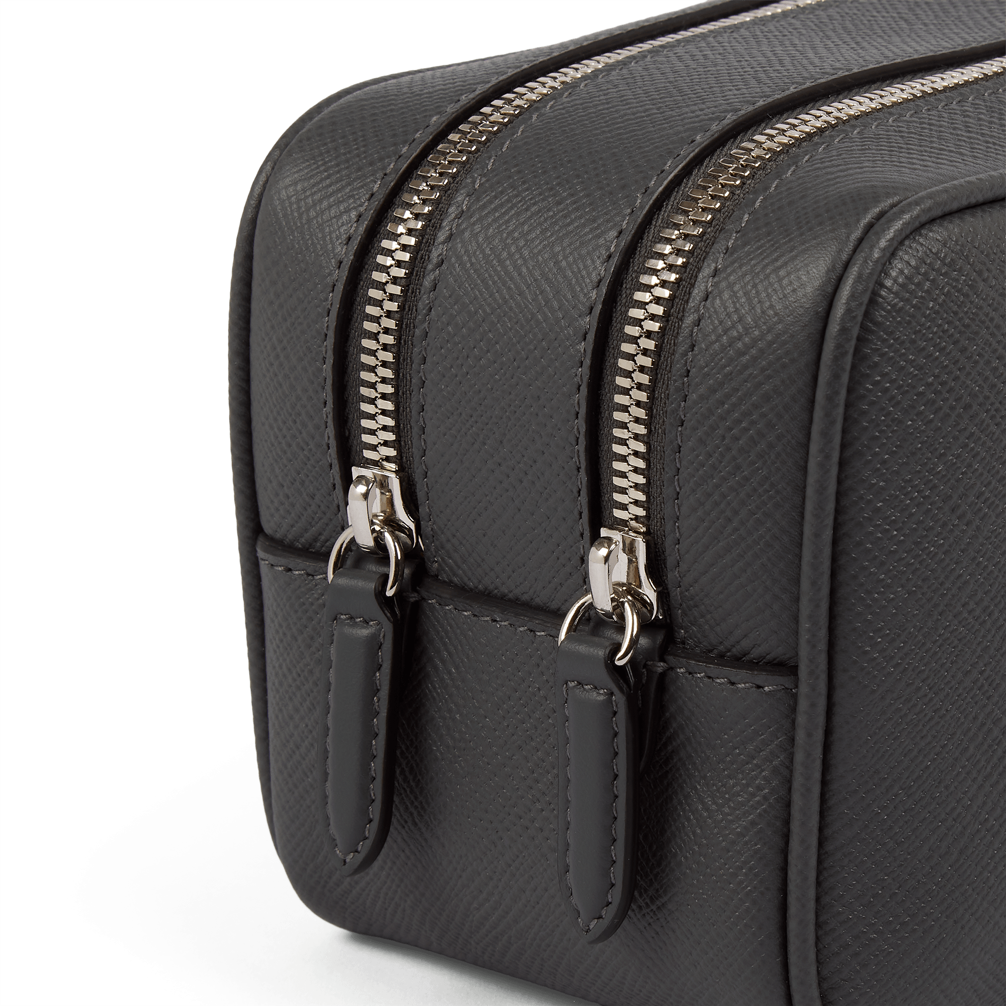 Smythson x Aston Martin Aramco F1® Team Washbag with Double Zip - Dark Shadow