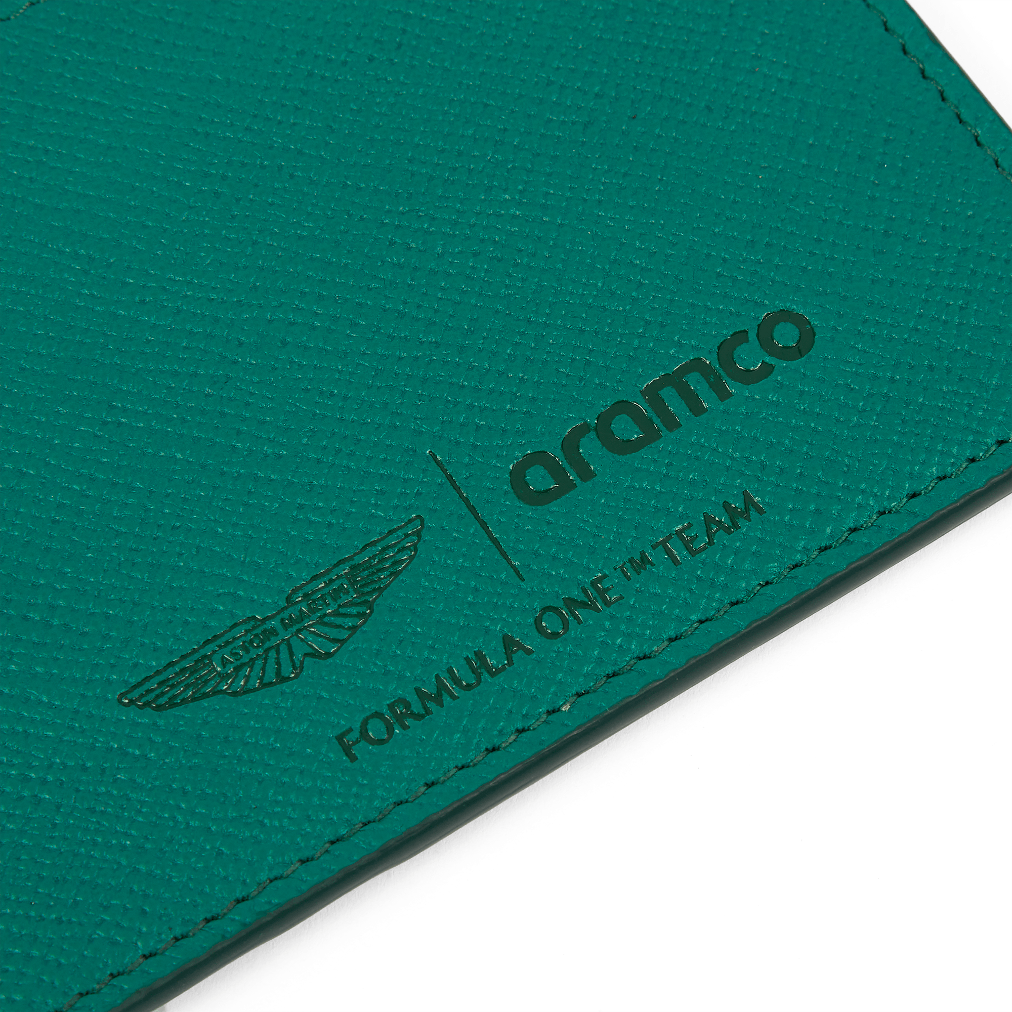 Smythson x Aston Martin Aramco F1® Team Large Flat Card Holder - Podium Green