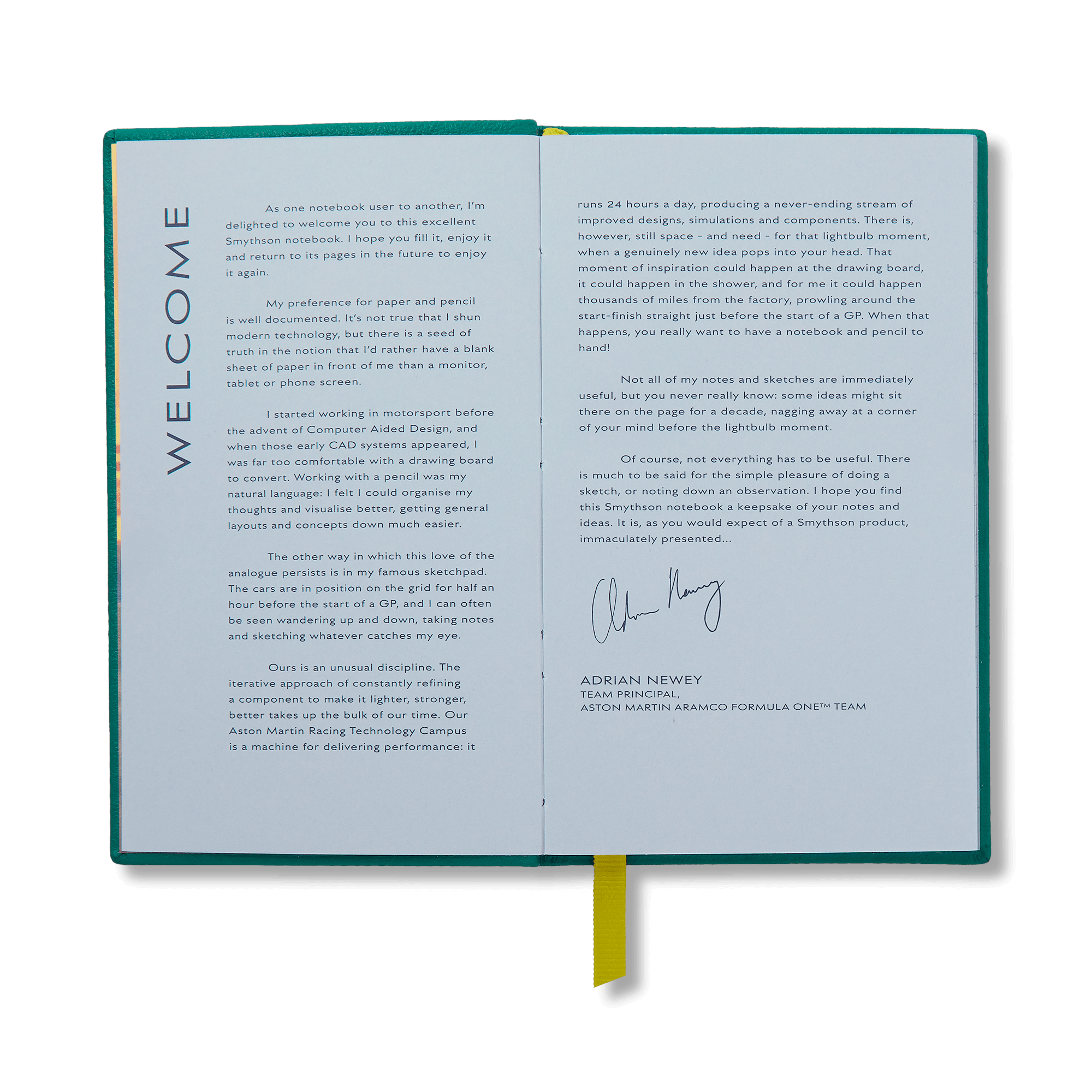Smythson x Aston Martin Aramco F1® Team Panama Notebook - Podium Green