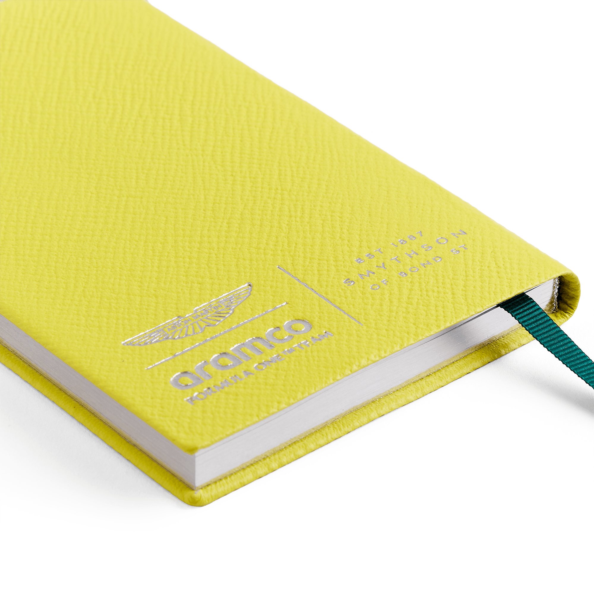 Smythson x Aston Martin Aramco F1® Team Panama Notebook - Lime Essence