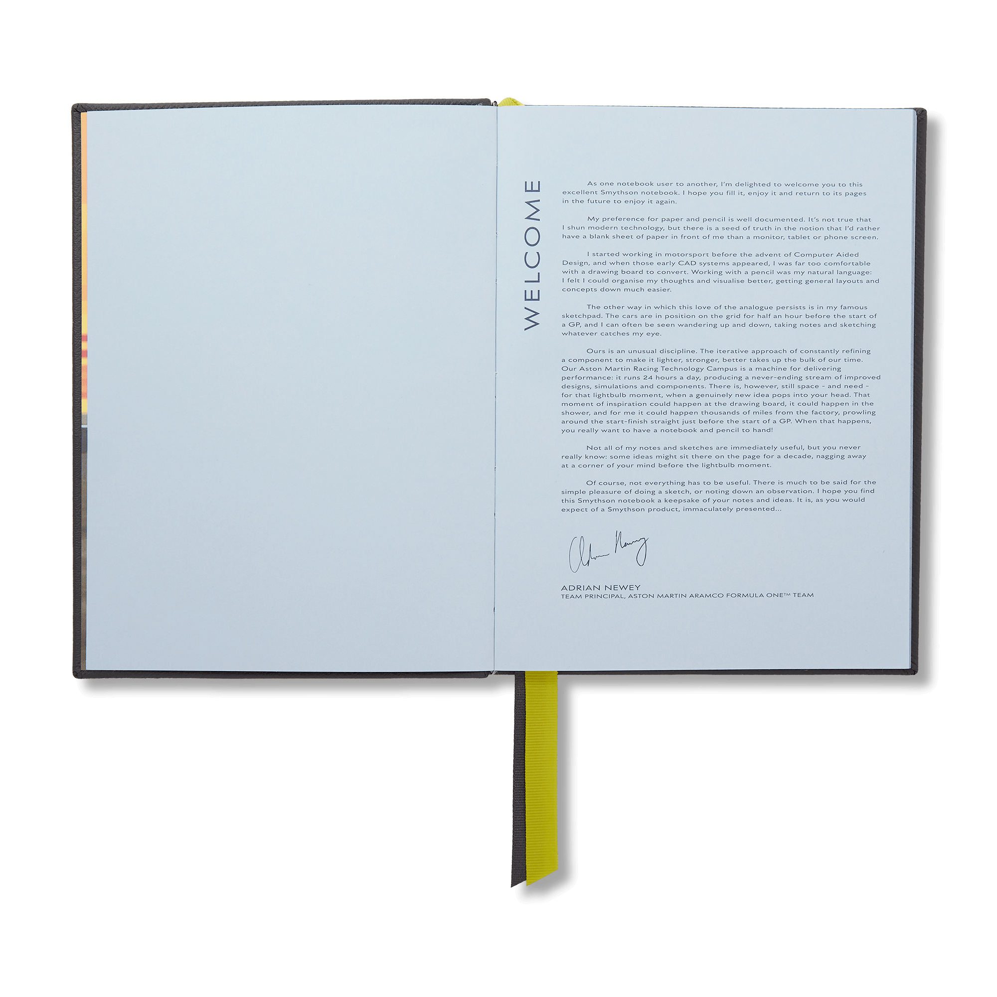 Smythson x Aston Martin Aramco F1® Team Soho Notebook - Dark Shadow