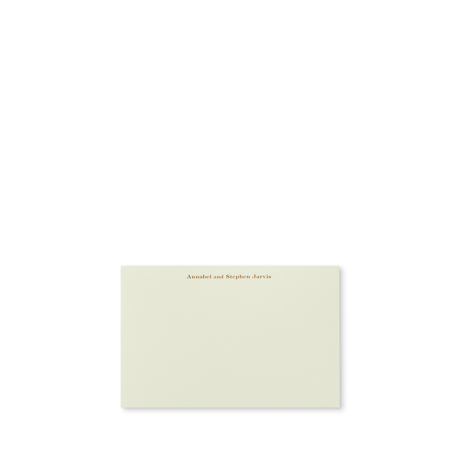 Imperial Correspondence Card with Name