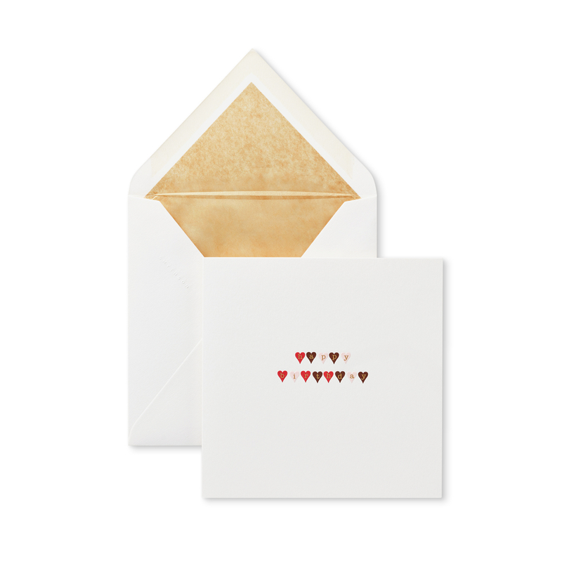 Carte d’anniversaire motif petits cœurs