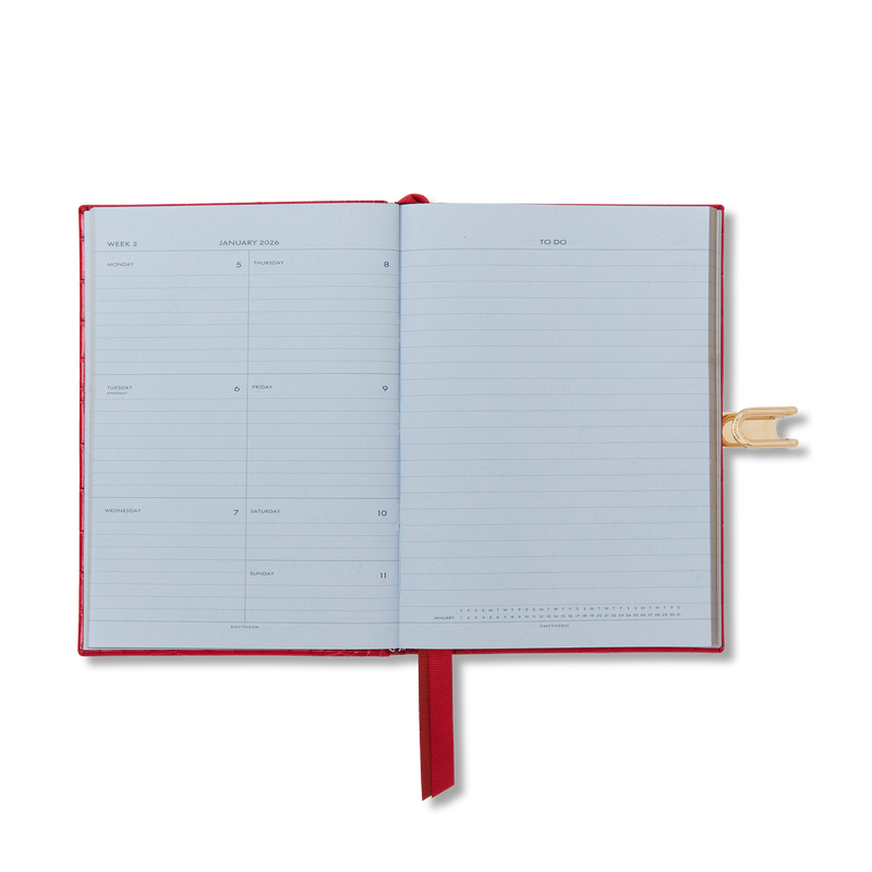 Smythson 2026 Soho Weekly Diary with Slide in Mara