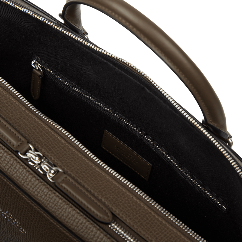 Smythson Large Briefcase with Zip Front in Ludlow