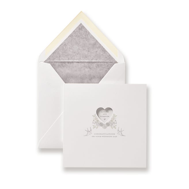 Always And Forever Wedding Card White