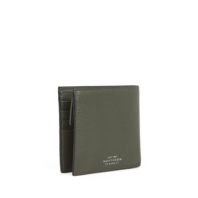4 Card Slot Wallet with Coin Case in Ludlow in dark khaki
