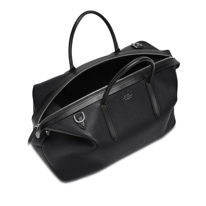 Zip Guard Holdall in Large Grain Leather