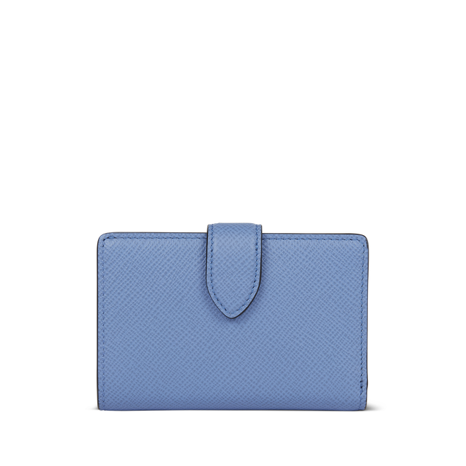 Small Continental Purse in Panama in nile blue | Smythson