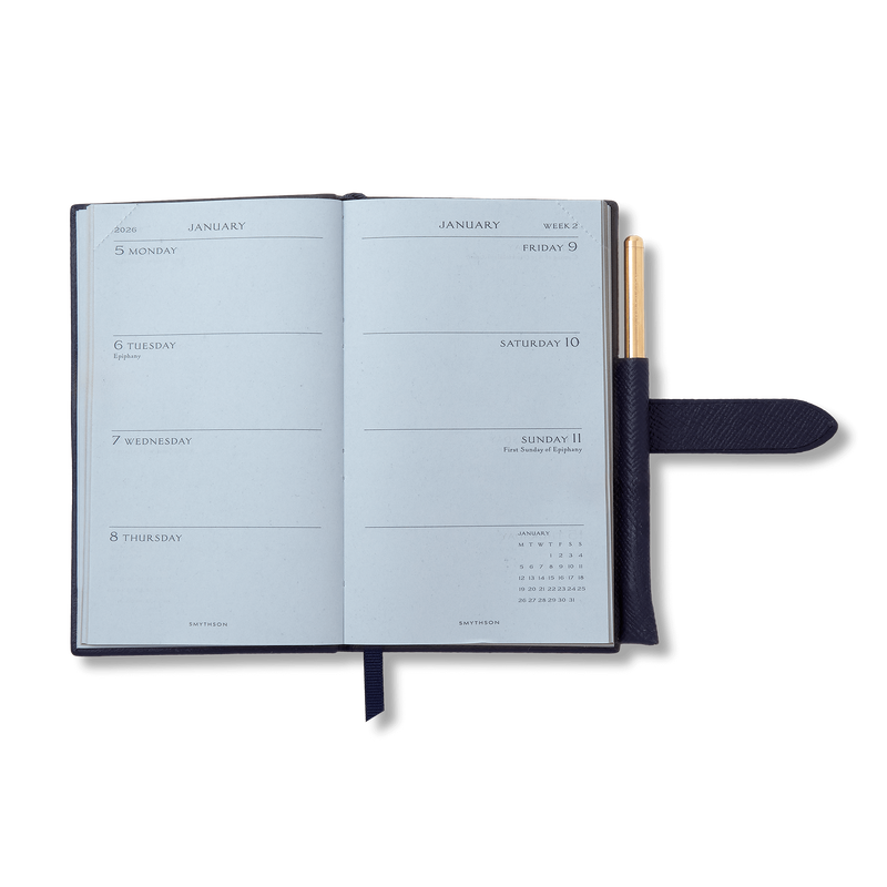 Smythson 2026 Panama Weekly Journal with Pencil 
