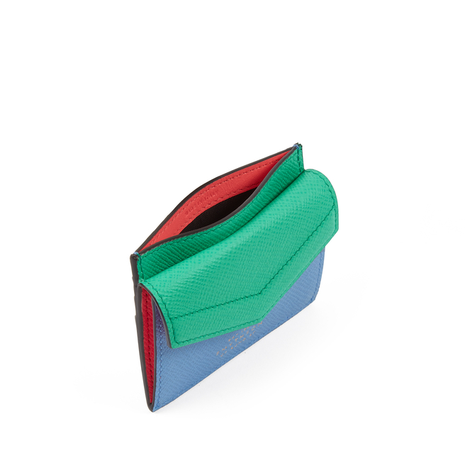 Envelope Colour Block Card Case with Coin Purse in Panama