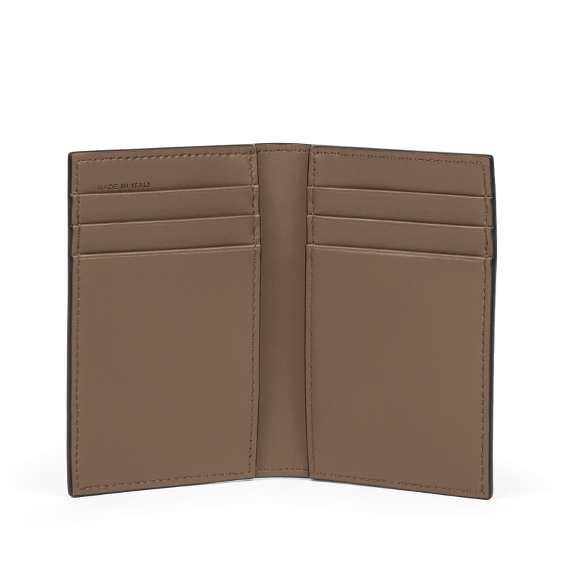 Smythson 6 Card Slot Folded Card Holder in Panama
