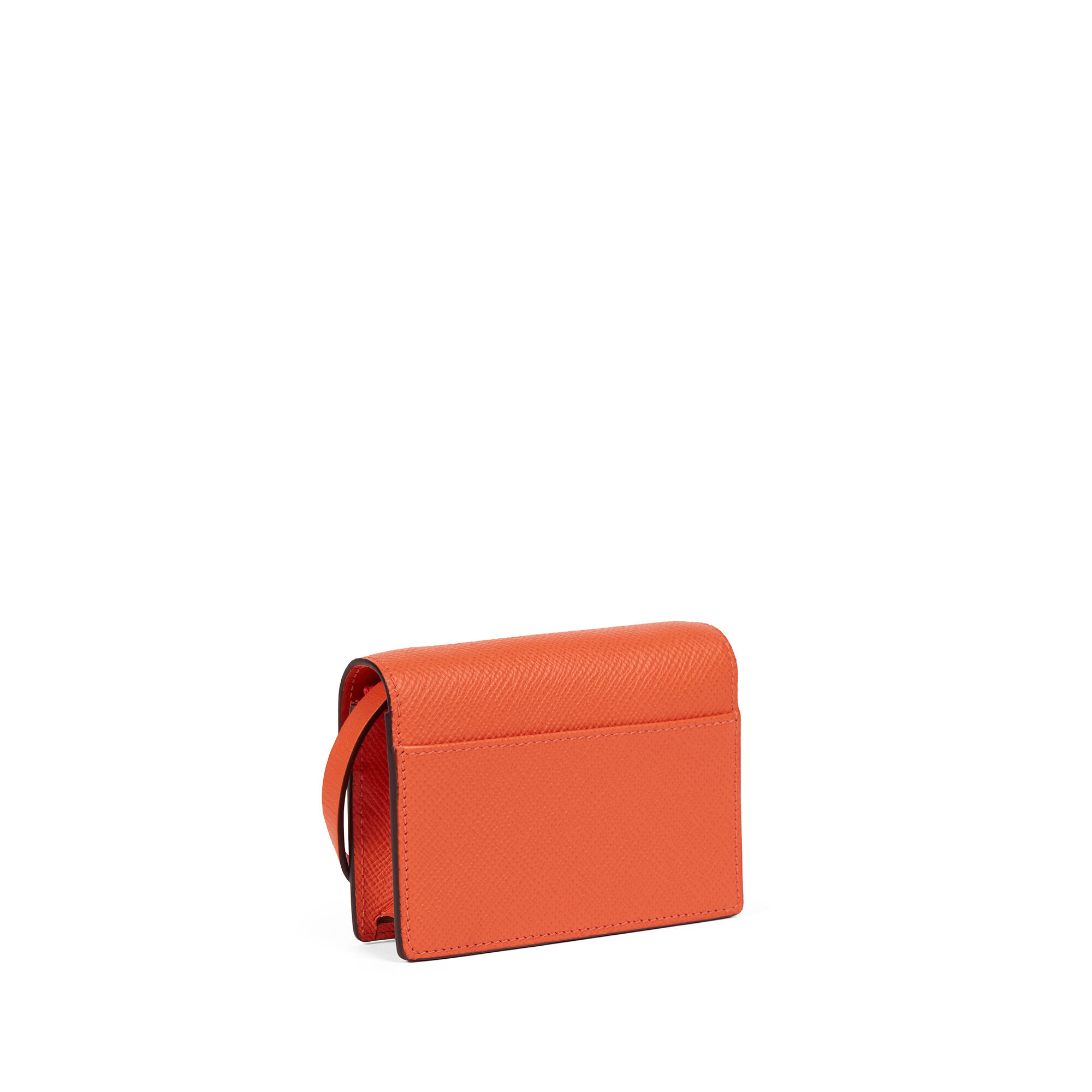 Panamaレザー Envelopeカードケースクロスボディ in orange | Smythson