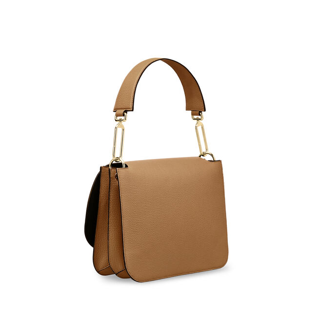 Concertina Top Handle Bag in Large Grain Leather