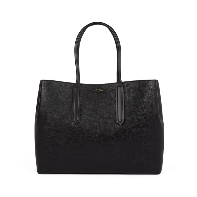 Day Tote Bag with Zip in Ludlow in black | Smythson
