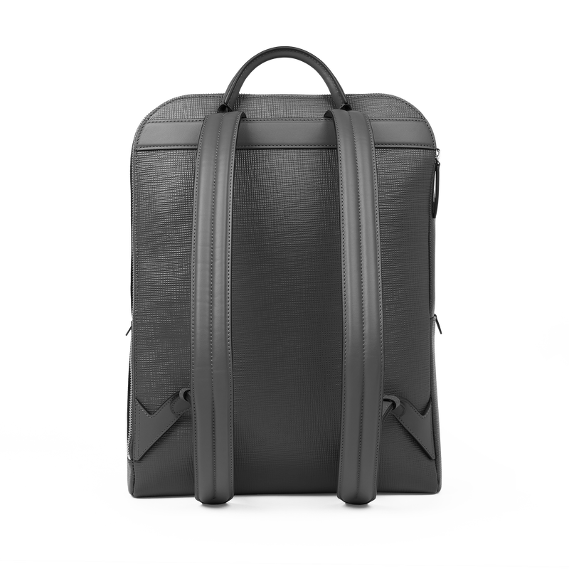 Zip Around Backpack in Panama in storm grey | Smythson Zip Around Backpack in Panama in storm grey | Smythson