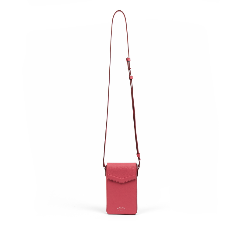 Smythson Envelope Phone Case Crossbody in Panama
