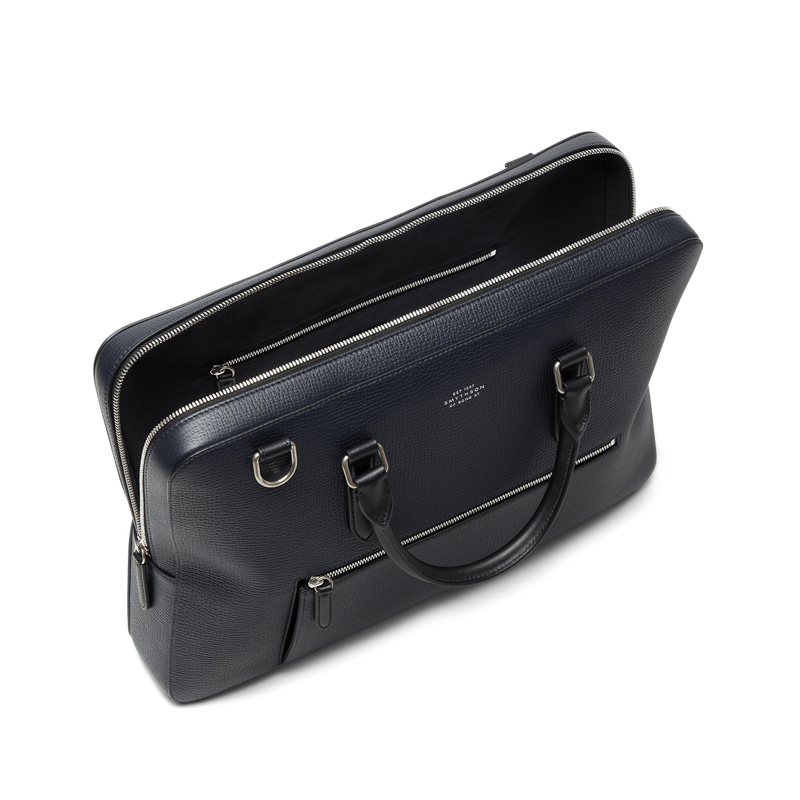 Slim Briefcase with Zip Front in Ludlow