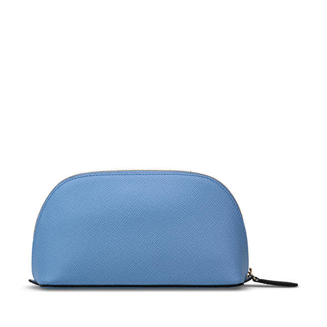 Cosmetic Case in Panama in nile blue | Smythson