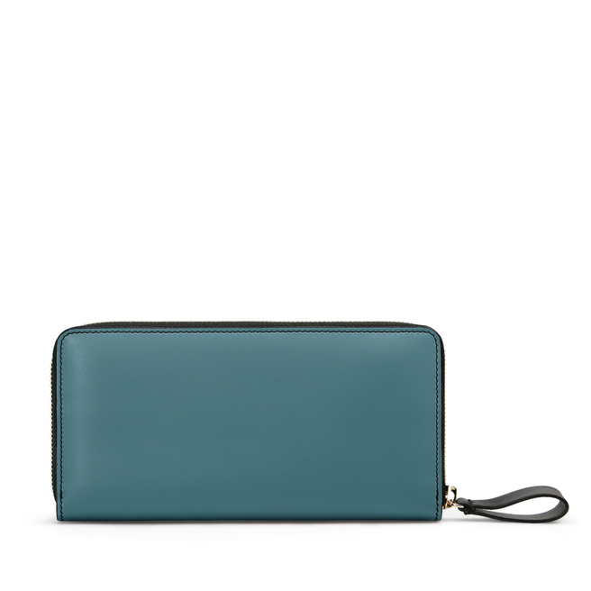 Large Zip Around Purse in Smooth Leather